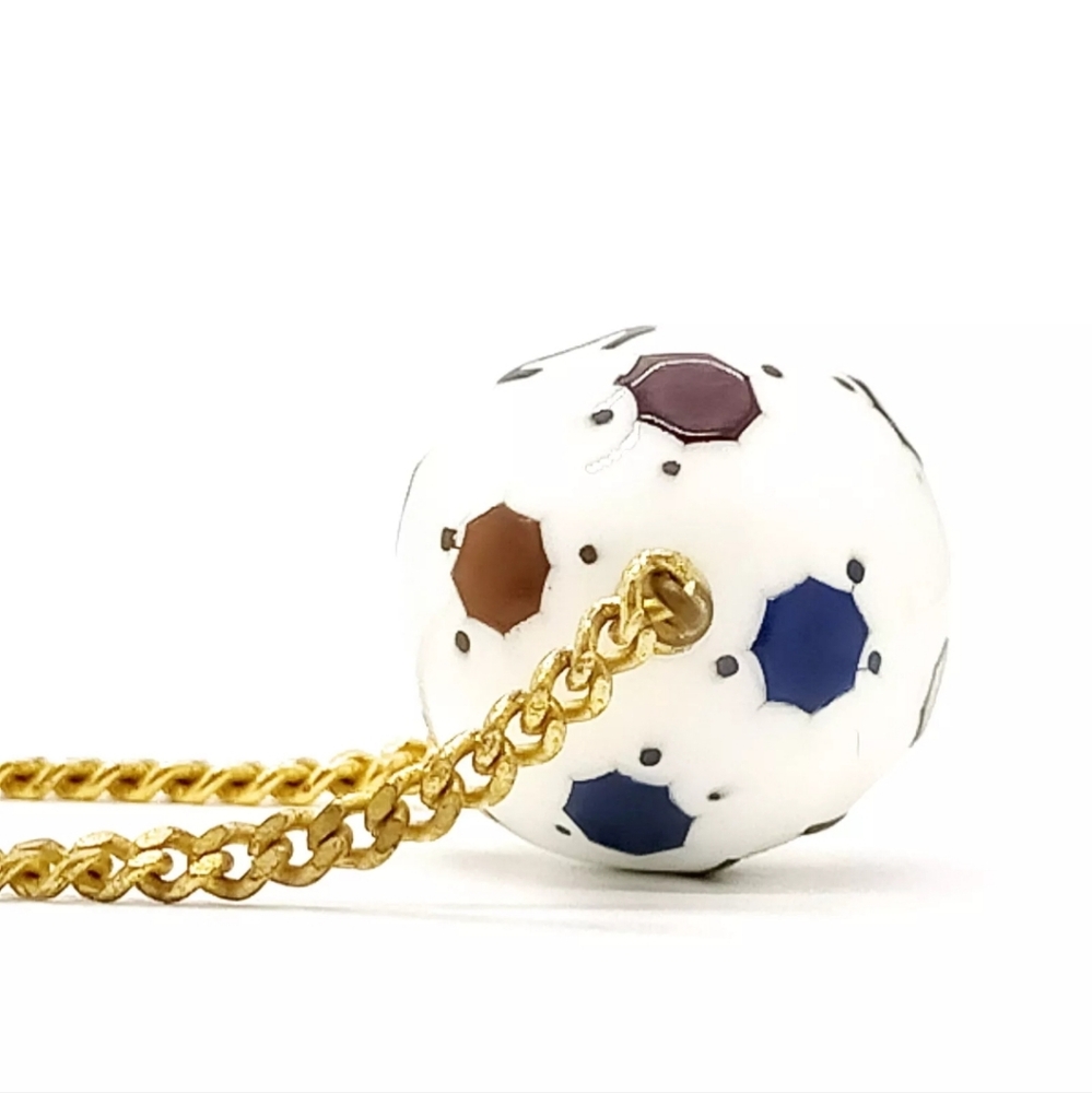 CHANEL 98P SOCCER BALL LOGO CC COCO MARK AÇCESSORY JEWELRY CHAIN NECKLACE METAL - Picture 2 of 12